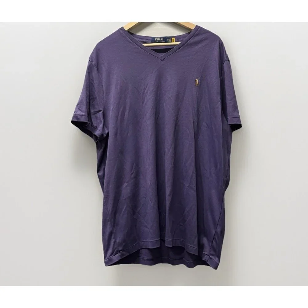 Polo Ralph Lauren Mens V-neck Custom Slim Fit Size XXL Old Money Preppy‎ Golf